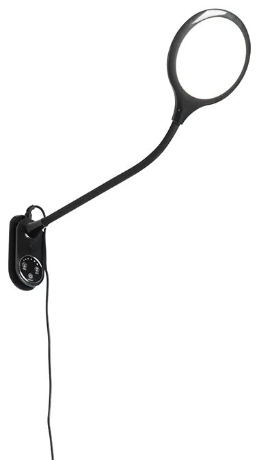 Lampa stołowa i ścienna czarna w komplecie z LED i ściemniaczem dotykowym - JoniDesignerski Oswietlenie wewnetrzne