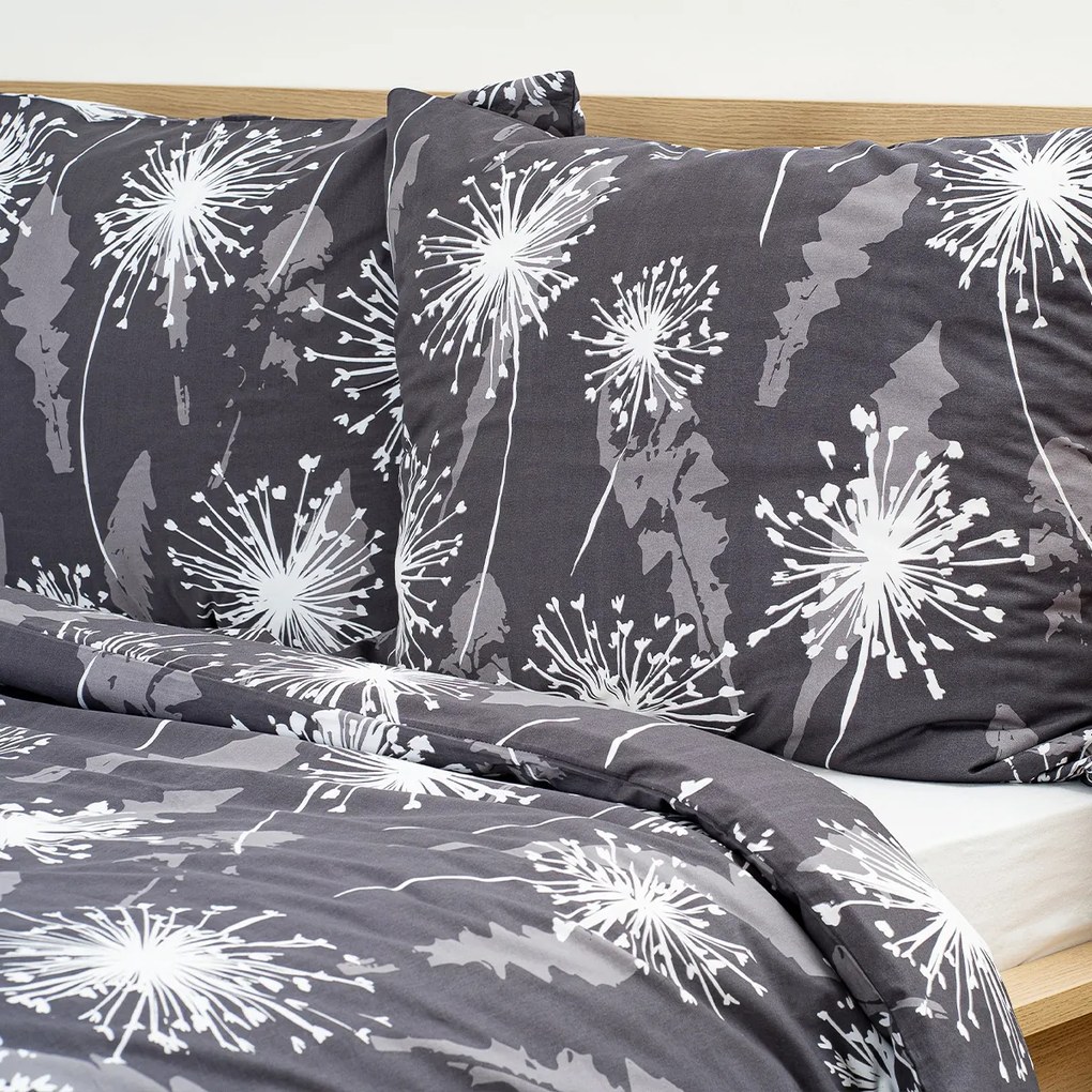 4Home Pościel bawełniana Midnight Dandelions, 140 x 220 cm, 70 x 90 cm, 140 x 220 cm, 70 x 90 cm