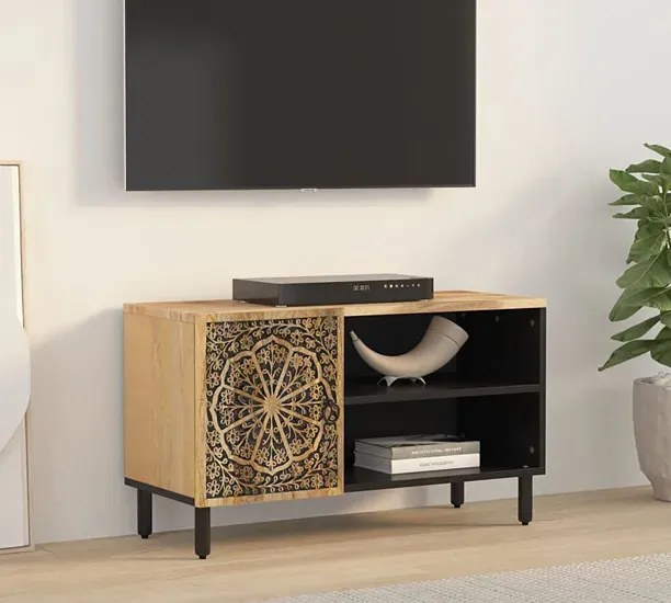 Szafka RTV z drewna mango z drzwiczkami E9-F88