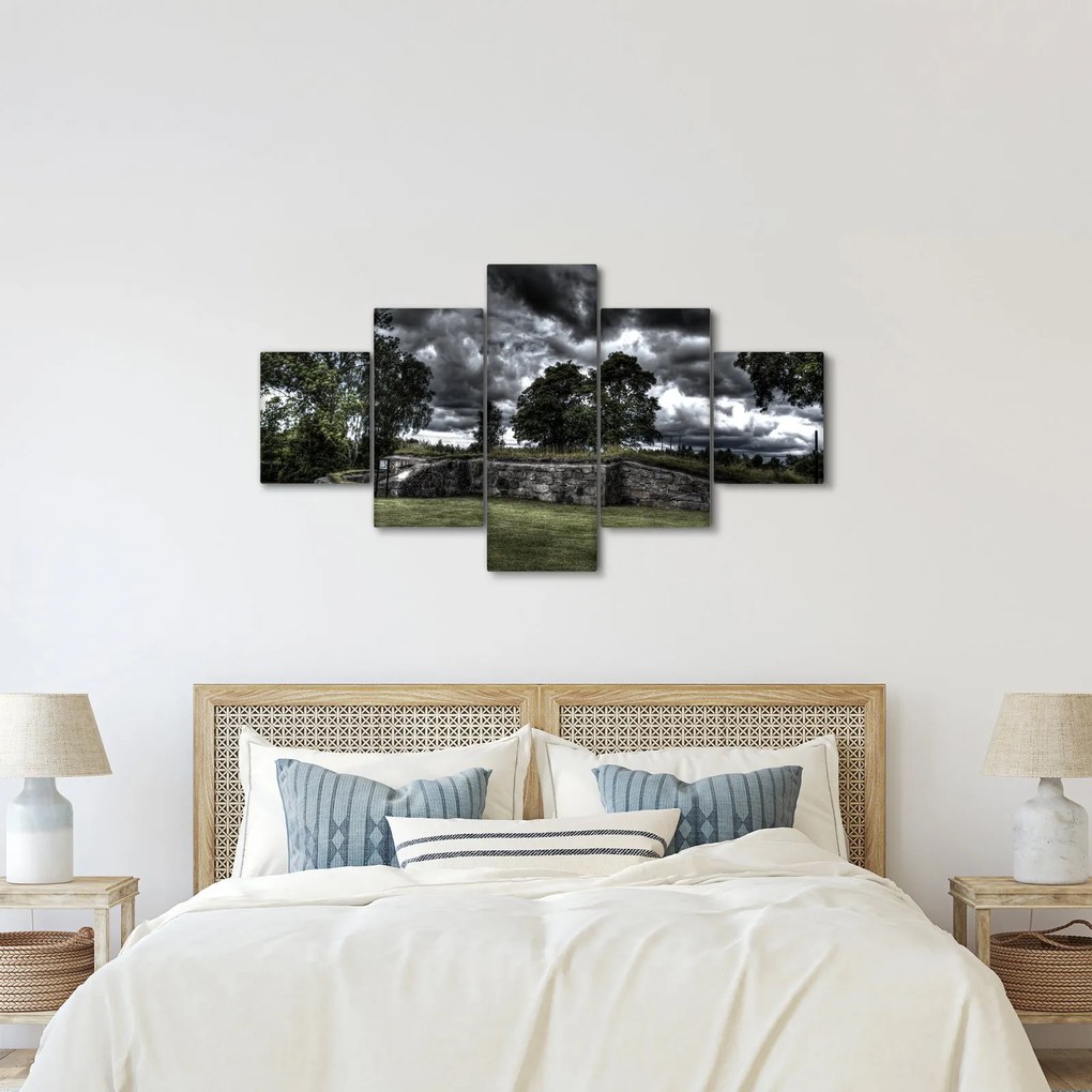 Obraz zachmurzonego nieba (125x70 cm)