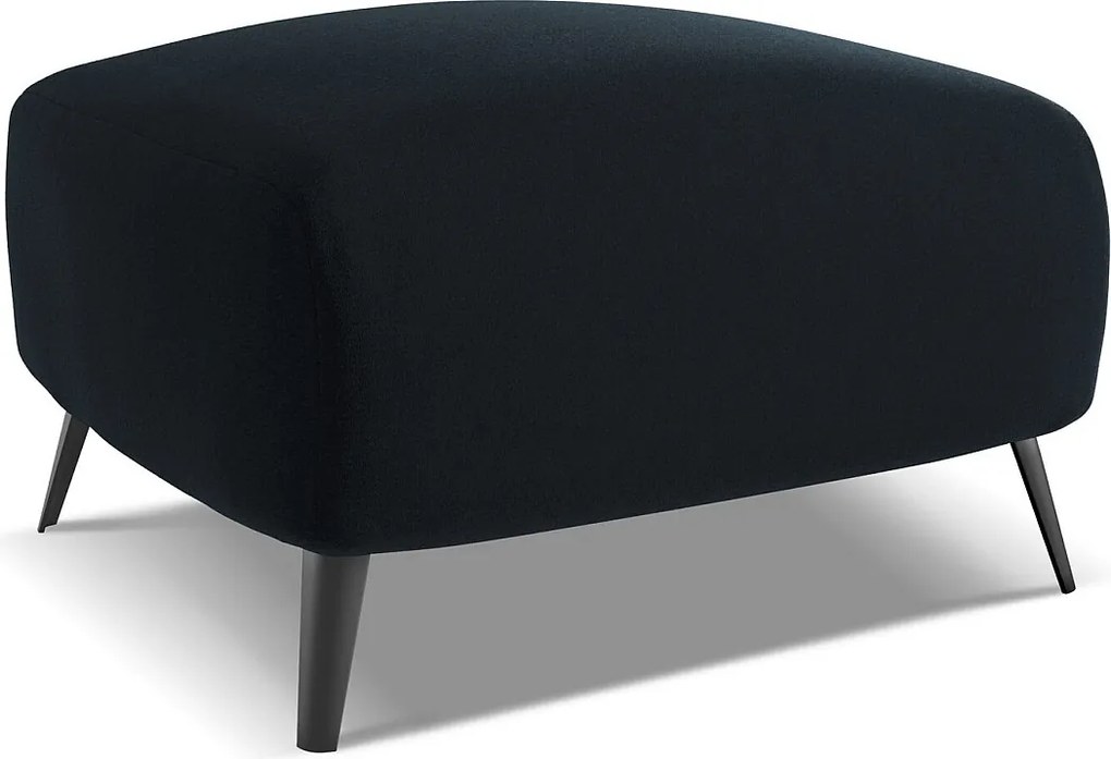 Pufa - z tkaniny welwetowej - królewski niebieski - MALIE