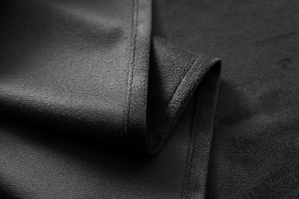 Ciemnoszara zaciemniająca zasłona VELVET 140x250 cm Zawieszanie: Metalowe pierścienie