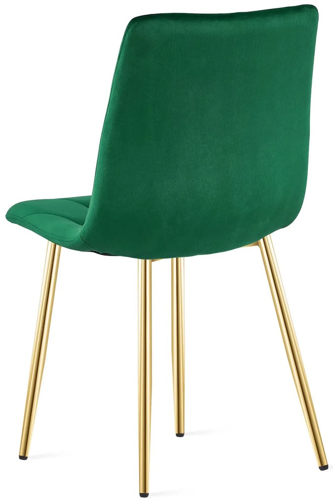 Zielone pikowane krzesło welurowe glamour M1-C09