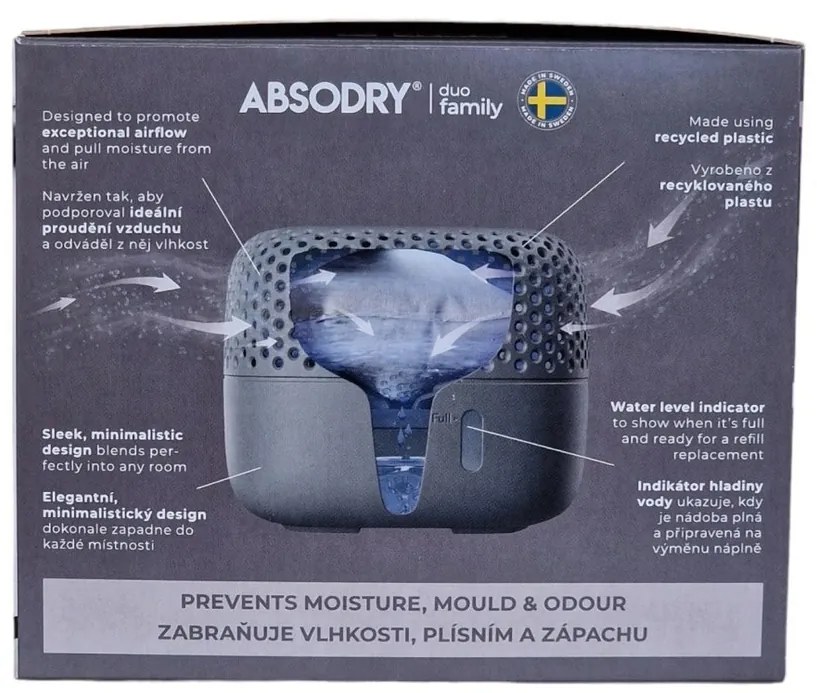 Everbrand Pochłaniacz wilgoci Absodry Duo Family Bag 3-series, do 30 m3, Dark Grey
