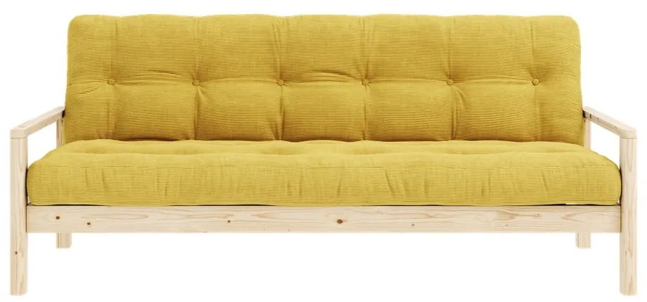 Żółta rozkładana sofa 205 cm Knob – Karup Design