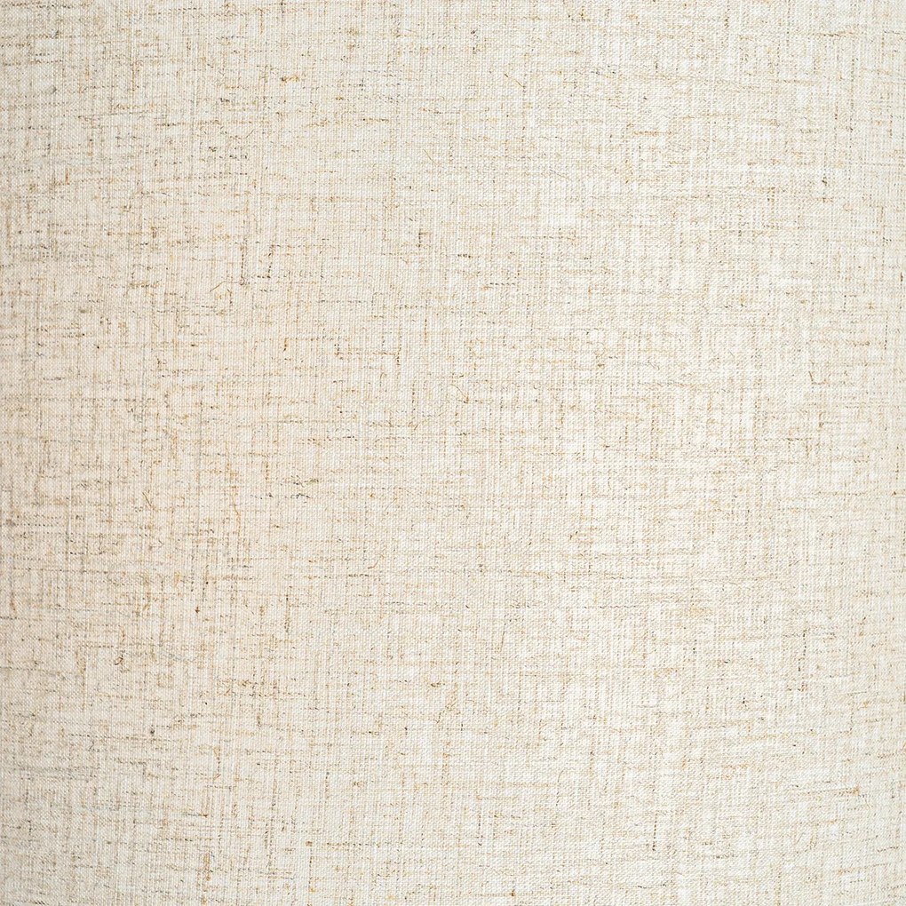 Rustykalna lampa podłogowa drewniana z abażurem lnianym beżowym 32 cm - Mels