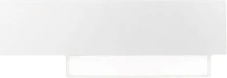 Doha - Nowoczesna lampa ścienna LED 15W - Białe aluminium, ciepłe światło 3000K, 1270lm, dwustronny dyfuzor satynowy, IP20, dł. 40x13,5cm