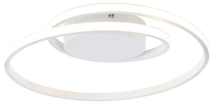 Designerska lampa sufitowa biała zdiodą LED o3-stopniowym ściemniaczu - KrulaDesignerski Oswietlenie wewnetrzne