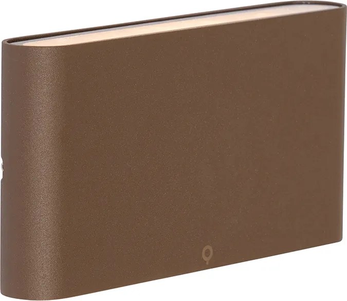 Nowoczesna lampa ścienna zewnętrzna rdzawo-brązowa 17,5 cm z LED IP65 - Batt