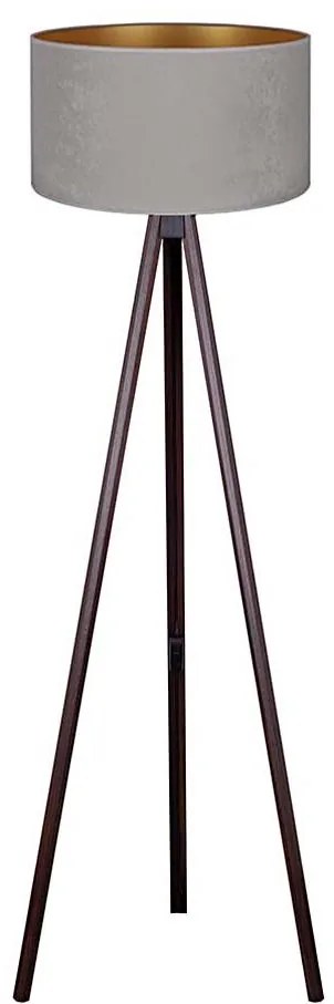 Brilagi - Lampa podłogowa VELVET 1xE27/60W/230V wenge/szara