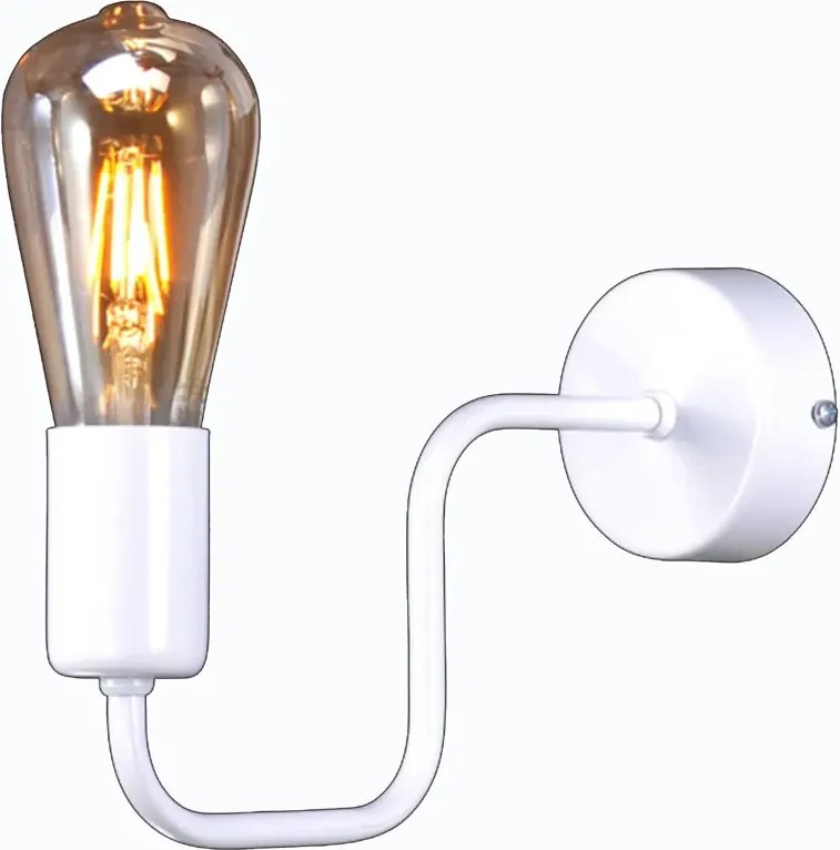Biały industrialny kinkiet ścienny - S575 H1-T57