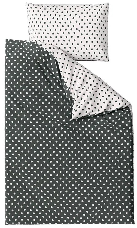 PrzytulneMieszkanie.pl PrzytulneMieszkanie.pl Bawełniana pościel COLAM GREY szara Rozmiar pościeli: 2 szt 70 x 90 cm | 200 x 220 cm