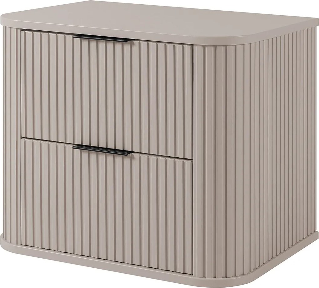 Szafka łazienkowa, kaszmir, uchwyt czarny, 41,5 x 60 x 51,7 cm