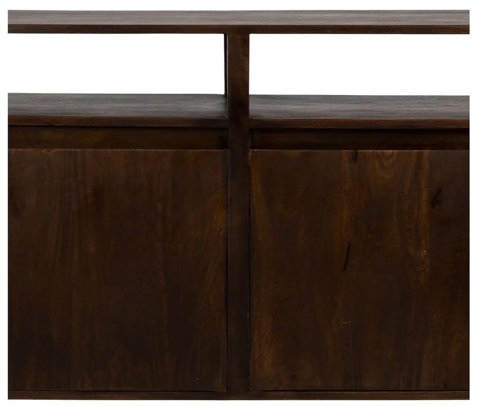 Brązowa komoda z litego drewna mango 190x86x40 cm Kurt – Ixia