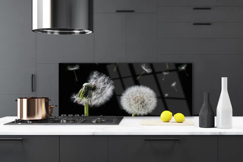 Szkło do Kuchni na Ścianę Złocisty Mniszek W Polu