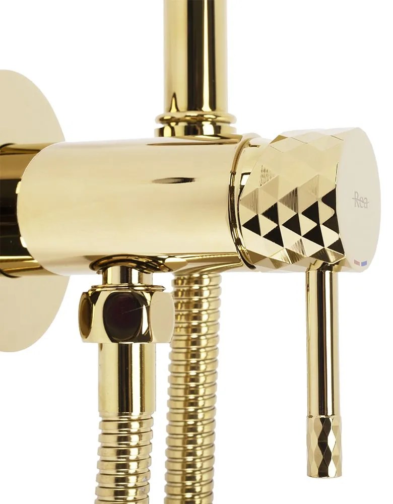 Bateria Bidetowa REA Lungo Loop Diamond Złota