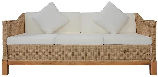 2-częściowy zestaw wypoczynkowy, dwie sofy, naturalny rattan K9-N09