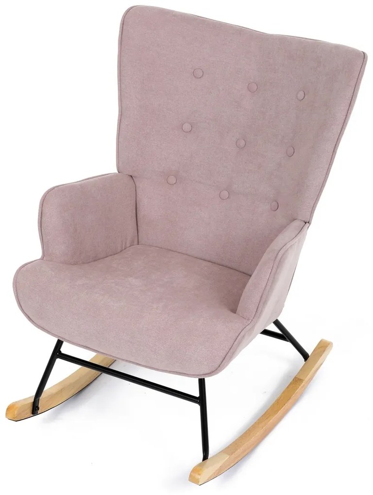 Fotel bujany PINK2, różowy