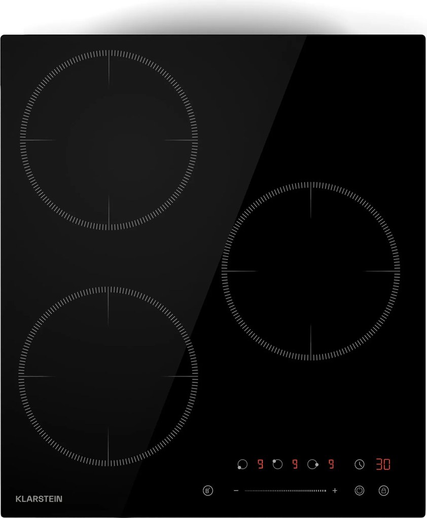 Klarstein Delicatessa 45cm Płyta Indukcyjna 3 Strefy Gotowania Czarny