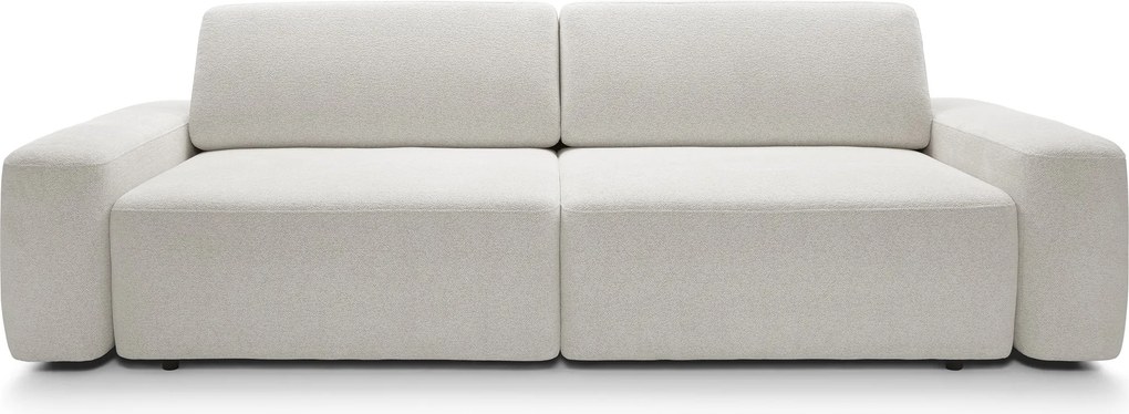 Masseno Sofa VEO z funkcją spania i pojemnikiem na pościel, Rozkładana sofa - Kremowy, RAVEN 22