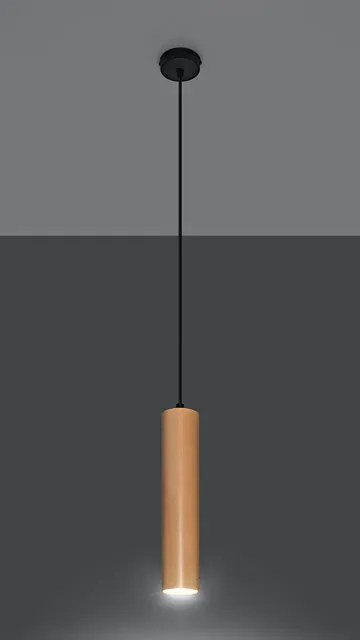 Drewniana podłużna lampa wisząca - 2S EX547 E4-A93
