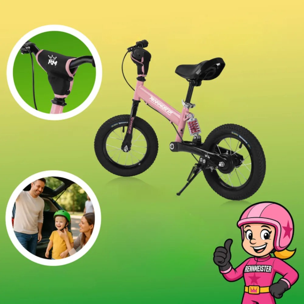 Rennmeister Rowerek biegowy QUIDO, od 3 lat, różowa