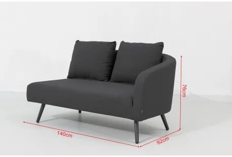 Melia LIKA-TEX® antracyt - luksusowy zestaw ogrodowy