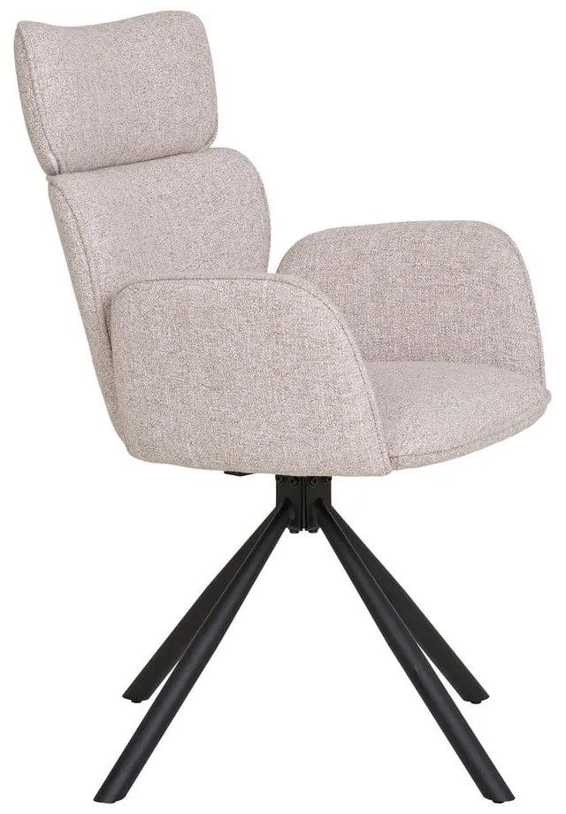 Beżowe tapicerowane fotele jadalniane zestaw z podłokietnikami 2 szt. Cordoba – House Nordic