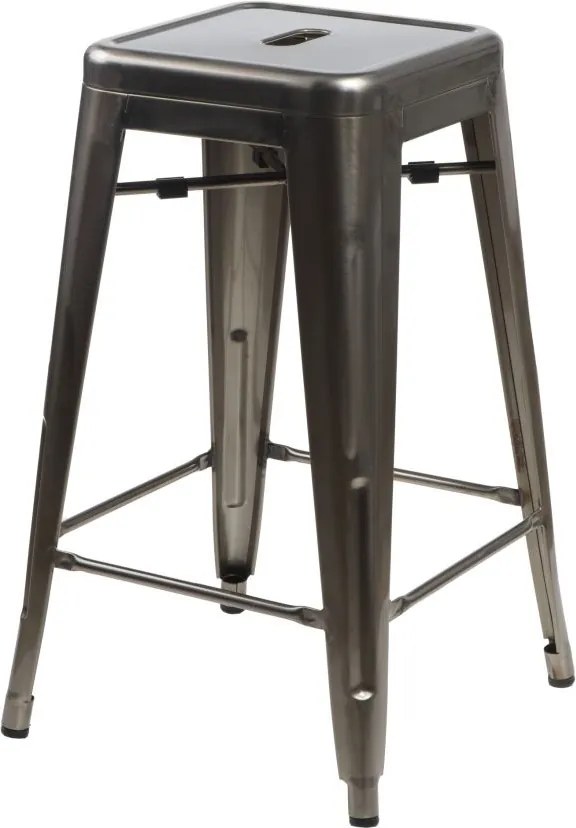 Stołek barowy Paris insp. Tolix 66 cm metaliczny