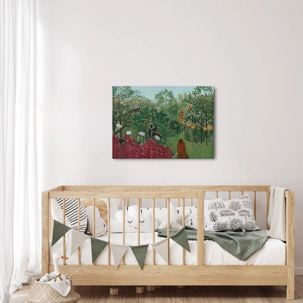 Obraz - Henri Rousseau, Tropical Forest with Monkeys, reprodukcje (70x50 cm)