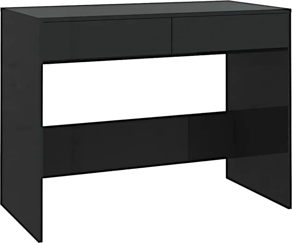 Czarne biurko z szufladami E8-C38