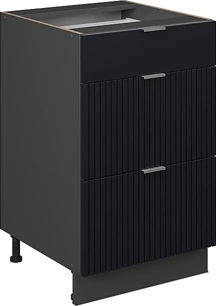 Szafka dolna do kuchni czarne paski 50x51.6x82 fame-line