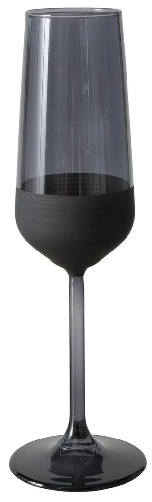 Kieliszek do szampana czarny MOLUNA, 195 ml