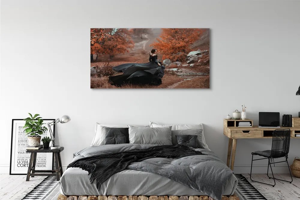 Zdjęcie na płótnie Kobieta w Górach Jesienią