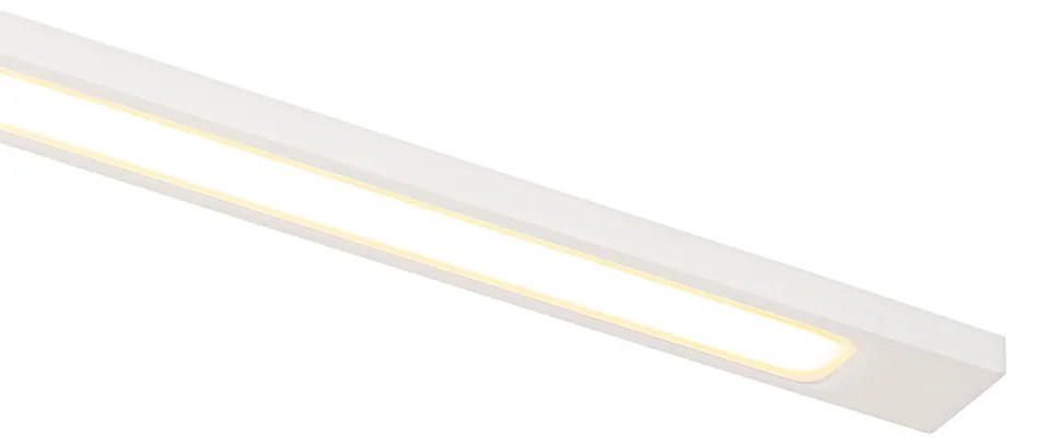 Lampa ścienna biała 62 cm z wbudowanym LED IP44 - JerreDesignerski Oswietlenie wewnetrzne