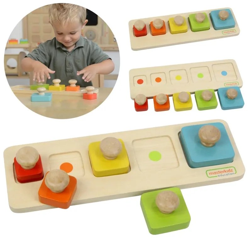 Masterkidz układanka nauka rozmiarów i kolorów montessori