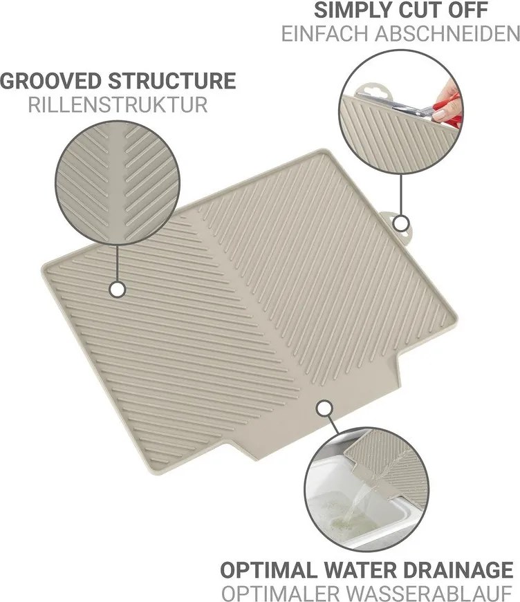 Beżowa plastikowa podkładka do naczyń 34x40 cm Nelia – Wenko