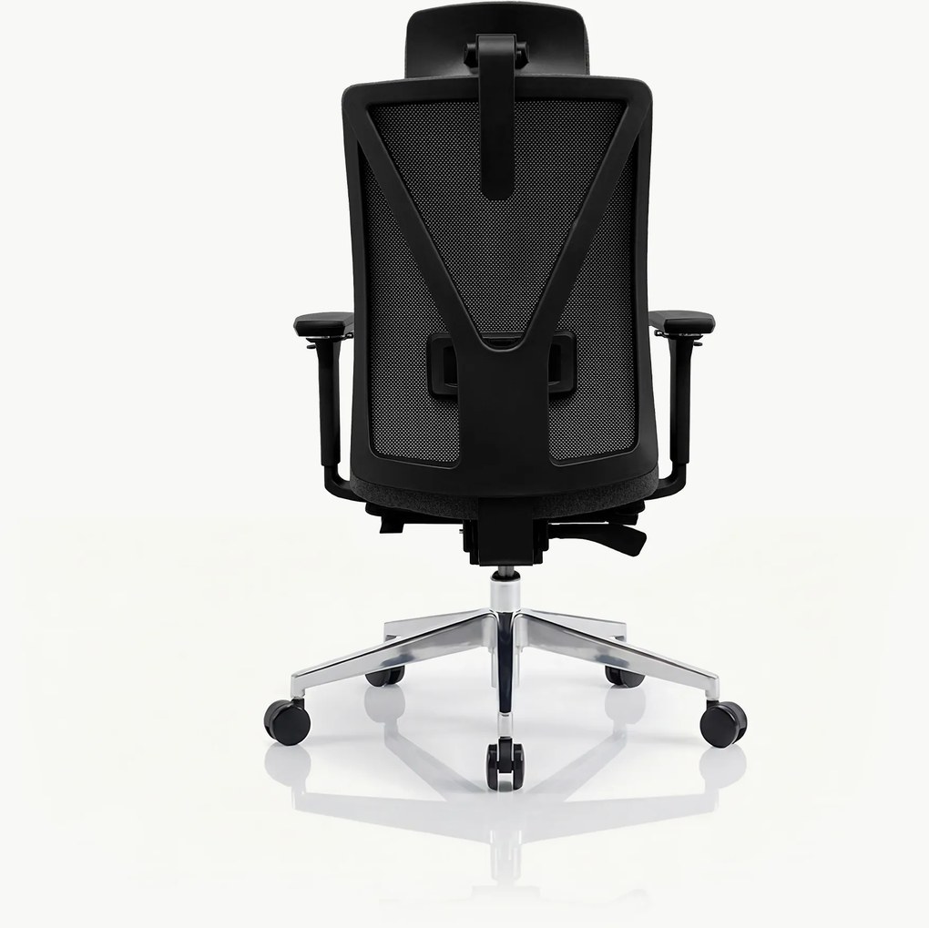 Fotel biurowy ergonomiczny obrotowy czarny: VECTOR