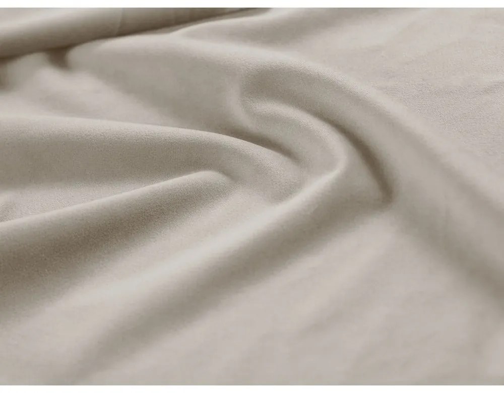 Beżowe tapicerowane łóżko dwuosobowe ze schowkiem ze stelażem 160x200 cm Campi – Cosmopolitan Design