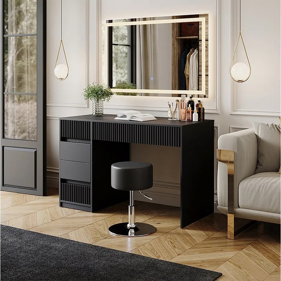 Toaletka czarny 120x55x76 omira