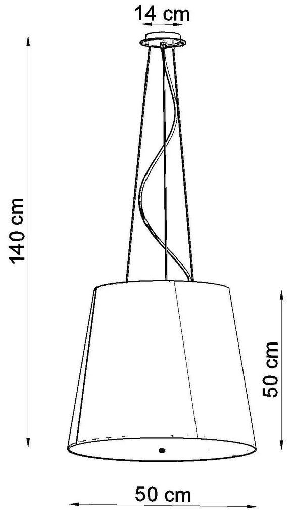 Żyrandol GENEVE 50 czarny SOLLUX  LIGHTING