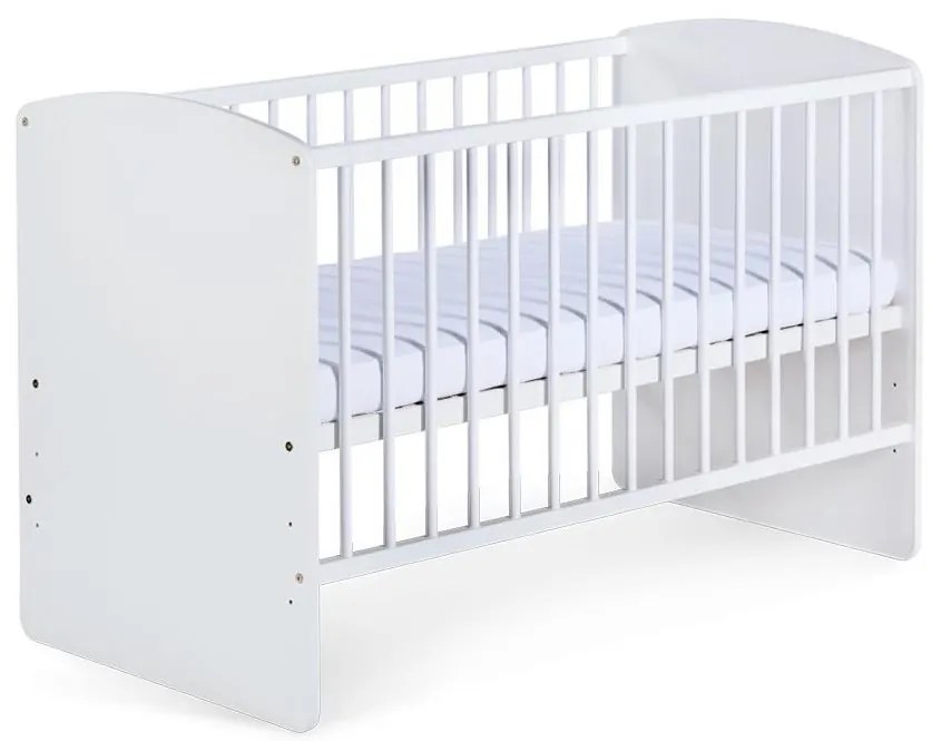 KLUPŚ - Łóżeczko dziecięce KAROLINA II 120x60 cm sosna/biała