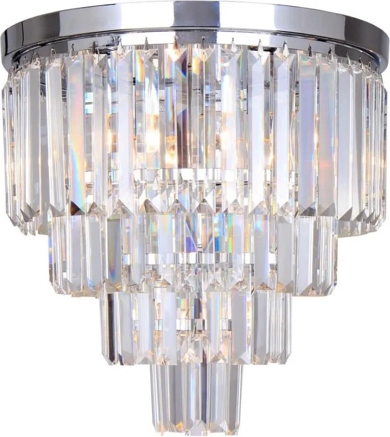 Zuma Line FC17106/4+1-CHR-Kryształowa lampa sufitowa AMEDEO 5xE14/40W/230V chrom