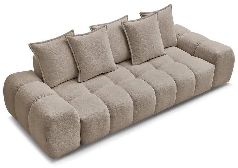 Szarobrązowa sofa z tkaniny szenilowej 278 cm Everest – Bobochic Paris