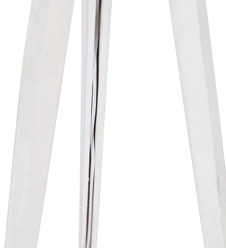Rustykalna lampa podłogowa na trójnogu biała - Tripod Classic Rustykalny / Vintage Oswietlenie wewnetrzne