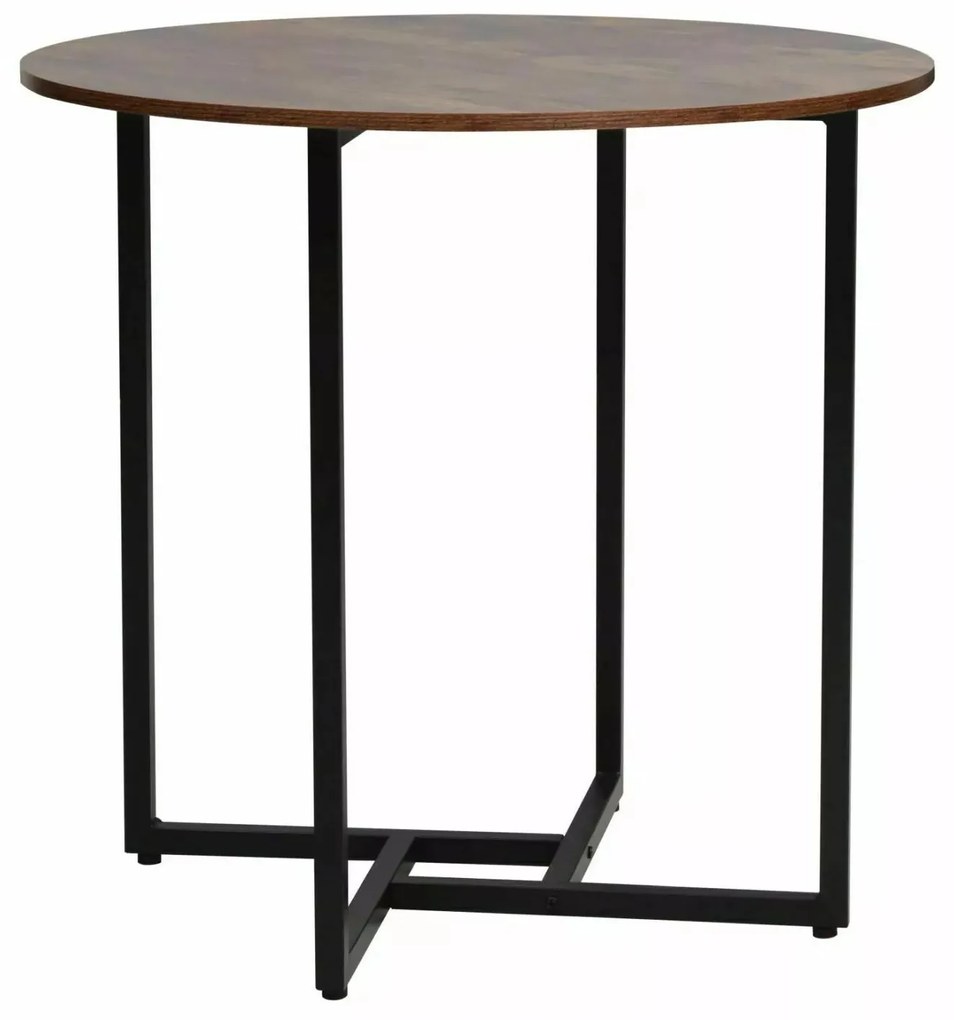 Okrągły stół jadalniany ALTO II 80 cm, dekor rustykalny brązowy