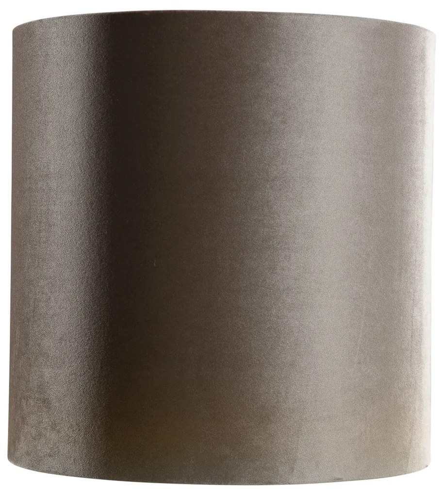 Aksamitny abażur Taupe Cylinder 40/40/40