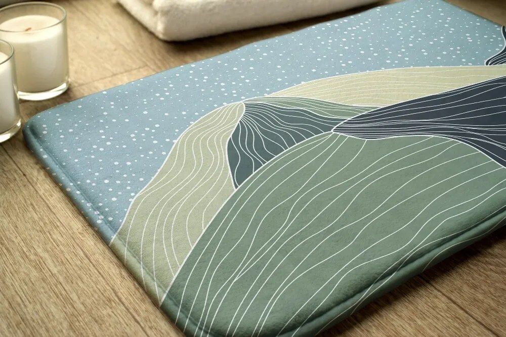 Dywanik antypoślizgowy do łazienki Dywanik antypoślizgowy do łazienki Geometryczny Krajobraz