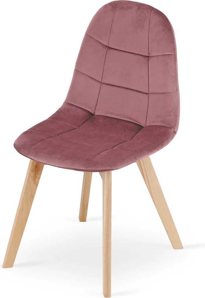 PROMOCJA Ciemnoróżowe aksamitne krzesło do jadalni BORA II. jakość