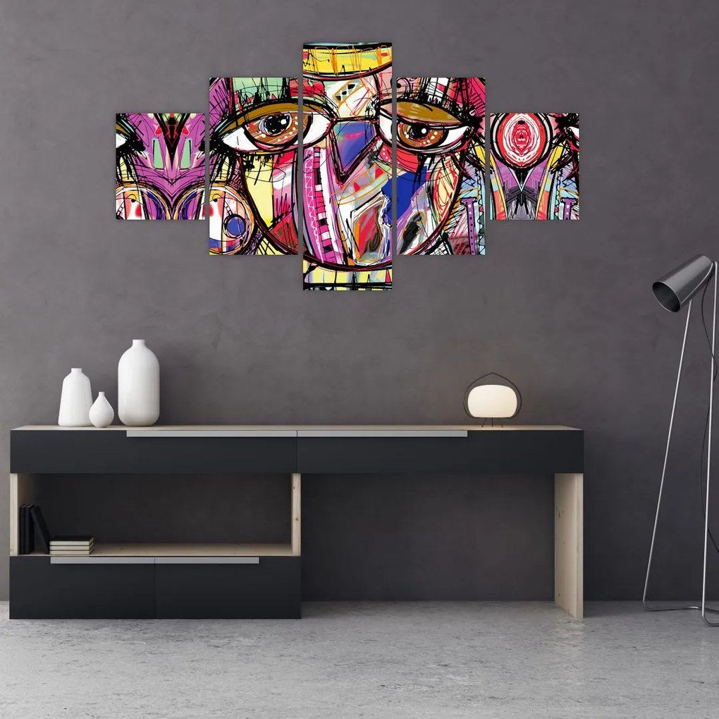 Obraz - Street art - sowa (125x70 cm)